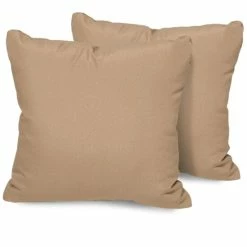 Best Sale 🧨 TK Classics Wheat Outdoor Throw Pillows Square Set Of 2 🛒