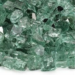 Hot Sale 👍 TK Classics Evergreen 1/2" Reflective Fireglass - 10 Lb Bag 🔔