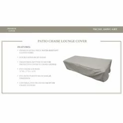 TK Classics store 26 Budget 💯 TK Classics Classic/Oasis/Fairmont/Cape Cod/Venice/Laguna Chaise Lounge Protective Cover, In Grey 👍