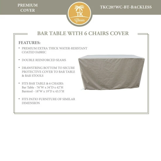 Brand new π₯ TK Classics Napa/Oasis Bar Table Set With Backless Barstools Protective Cover Grey π 3 Brand new π₯ TK Classics Napa/Oasis Bar Table Set With Backless Barstools Protective Cover Grey π