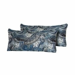 Best deal ⌛ TK Classics Paisley Indigo Outdoor Throw Pillows Rectangle Set Of 2 🔔