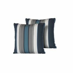 Top 10 🤩 TK Classics Captains Blue Stripe Outdoor Throw Pillows Square Set Of 2 👏