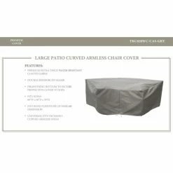 Outlet 😍 TK Classics Barbados/Florence/Fairmont/Laguna Curved Armless Sofa Protective Cover Grey 😍 -TK Classics store unnamed file 270