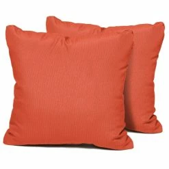 Best reviews of 🔥 TK Classics Tangerine Outdoor Throw Pillows Square Set Of 2 😍