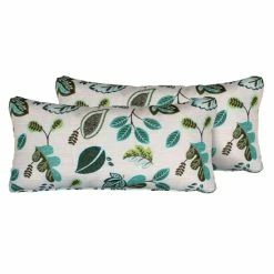 Cheap 😍 TK Classics Green Leaf Outdoor Throw Pillows Rectangle Set Of 2 ✨