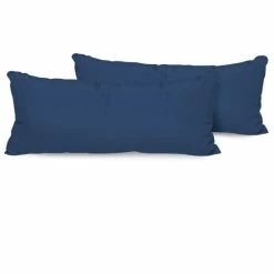 Outlet 👍 TK Classics Navy Outdoor Throw Pillows Rectangle Set Of 2 🤩