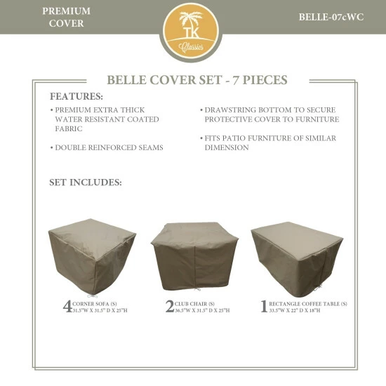 Best Pirce ๐ TK Classics BELLE-07c Protective Cover Set Beige ๐ 4 Best Pirce ๐ TK Classics BELLE-07c Protective Cover Set Beige ๐ - Image 2