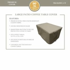 Best Pirce 🛒 TK Classics Belle/Monterey Rectangle Coffee Table Protective Cover Grey ✔️
