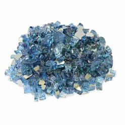 Coupon 🎉 TK Classics Pacific Blue 1/2" Reflective Fireglass - 10 Lb Bag 🥰