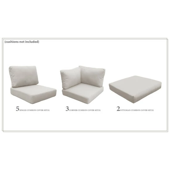 Best Sale 😉 TK Classics High Back Cover Set For BARBADOS-12c Beige 😉 6 Best Sale 😉 TK Classics High Back Cover Set For BARBADOS-12c Beige 😉 - Image 4