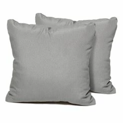 Promo 😀 TK Classics Grey Outdoor Throw Pillows Square Set Of 2 🧨