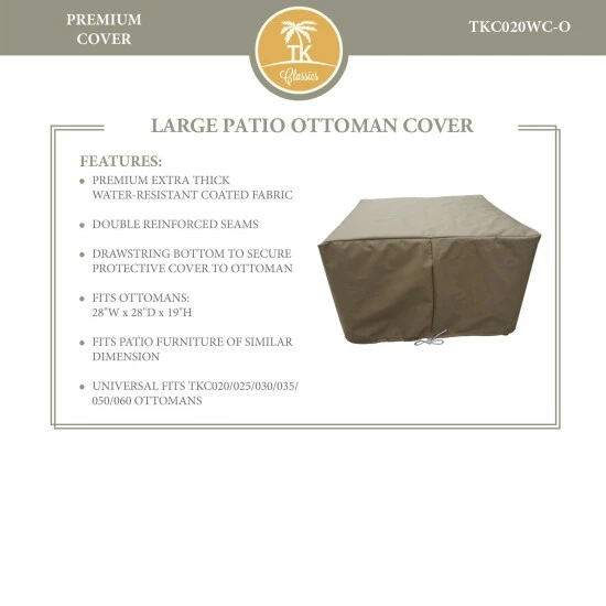 Discount π€© TK Classics Barbados/Florence/Miami/Fairmont/Cape Cod/Venice/Manhattan/Laguna Ottoman Protective Cover Grey π 3 Discount π€© TK Classics Barbados/Florence/Miami/Fairmont/Cape Cod/Venice/Manhattan/Laguna Ottoman Protective Cover Grey π