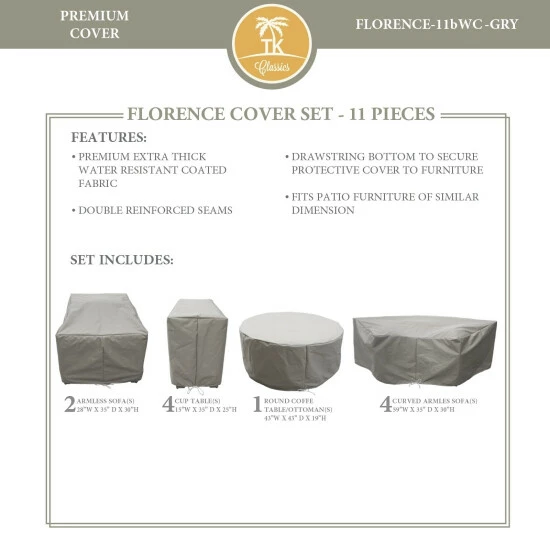 New π€© TK Classics FLORENCE-11b Protective Cover Set, In Grey β€οΈ 3 New π€© TK Classics FLORENCE-11b Protective Cover Set, In Grey β€οΈ