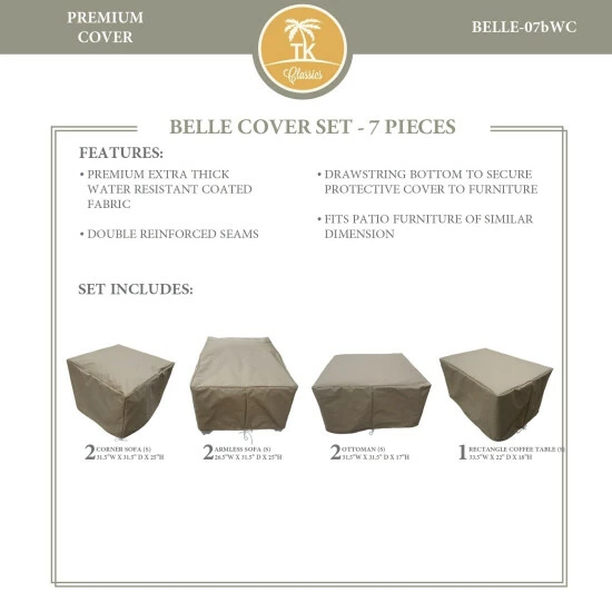 Brand new π TK Classics BELLE-07b Protective Cover Set Beige π 3 Brand new π TK Classics BELLE-07b Protective Cover Set Beige π