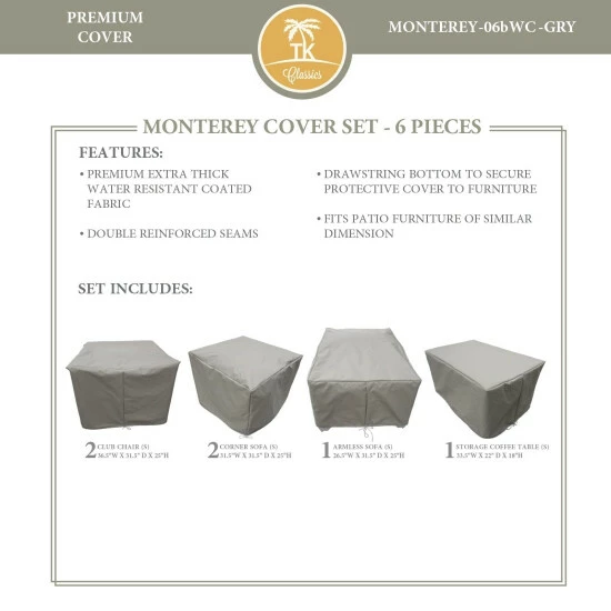 Cheapest π₯ TK Classics MONTEREY Protective Cover Set, In Grey π 3 Cheapest π₯ TK Classics MONTEREY Protective Cover Set, In Grey π