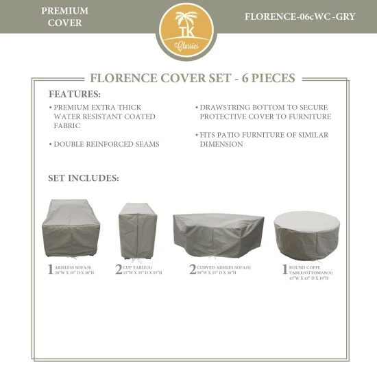 Promo π TK Classics FLORENCE-06c Protective Cover Set Grey π 5 Promo π TK Classics FLORENCE-06c Protective Cover Set Grey π - Image 3