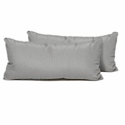 Deals 🌟 TK Classics Grey Outdoor Throw Pillows Rectangle Set Of 2 🛒