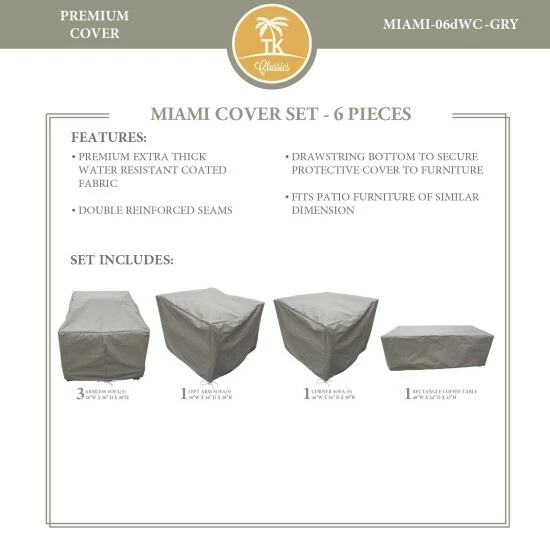 Brand new π TK Classics MIAMI-06d Protective Cover Set, In Grey π― 3 Brand new π TK Classics MIAMI-06d Protective Cover Set, In Grey π―