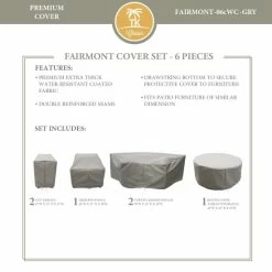 TK Classics store 22 Coupon 👍 TK Classics FAIRMONT-06c Protective Cover Set, In Grey 🎉