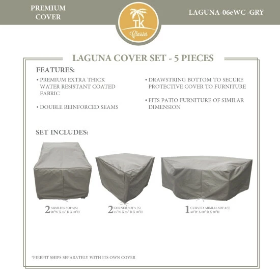 Cheap π€© TK Classics LAGUNA-06e Protective Cover Set, In Grey π 3 Cheap π€© TK Classics LAGUNA-06e Protective Cover Set, In Grey π
