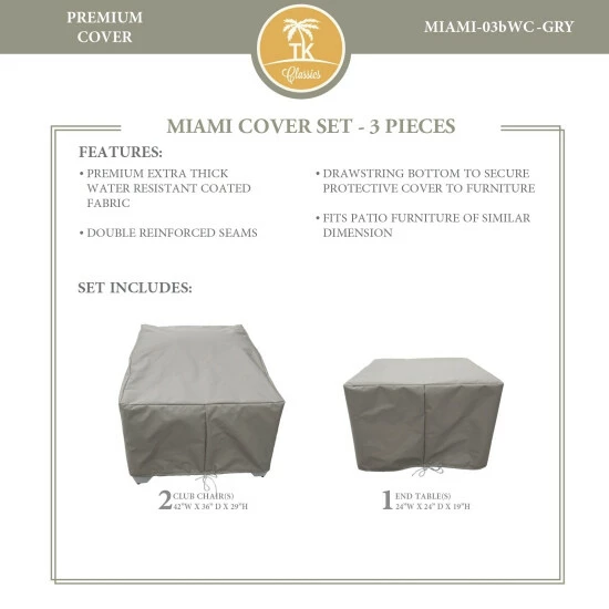 Brand new π₯ TK Classics MIAMI-03b Protective Cover Set, In Grey β 3 Brand new π₯ TK Classics MIAMI-03b Protective Cover Set, In Grey β