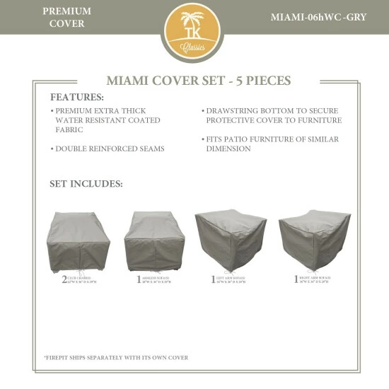 Brand new π TK Classics MIAMI-06h Protective Cover Set, In Grey π€© 3 Brand new π TK Classics MIAMI-06h Protective Cover Set, In Grey π€©