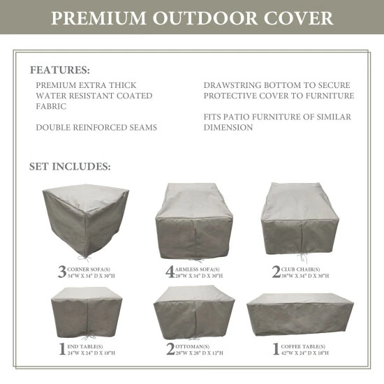 Outlet ❤️ TK Classics 13a Protective Cover Set Grey ✔️ 5 Outlet ❤️ TK Classics 13a Protective Cover Set Grey ✔️ - Image 3