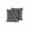 Hot Sale ❤️ TK Classics Black Hexagon Outdoor Throw Pillows Square Set Of 2 🔔