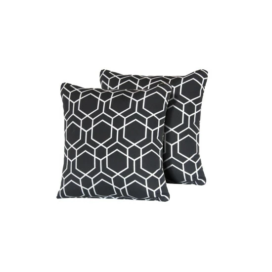 Hot Sale β€οΈ TK Classics Black Hexagon Outdoor Throw Pillows Square Set Of 2 π 2 Hot Sale β€οΈ TK Classics Black Hexagon Outdoor Throw Pillows Square Set Of 2 π